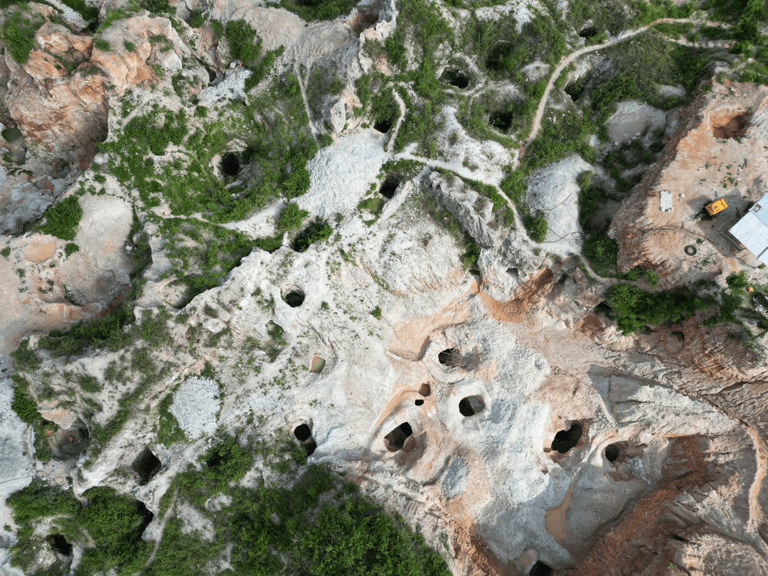 Top-down aerial picture of Revelle mine in Ekiti State
