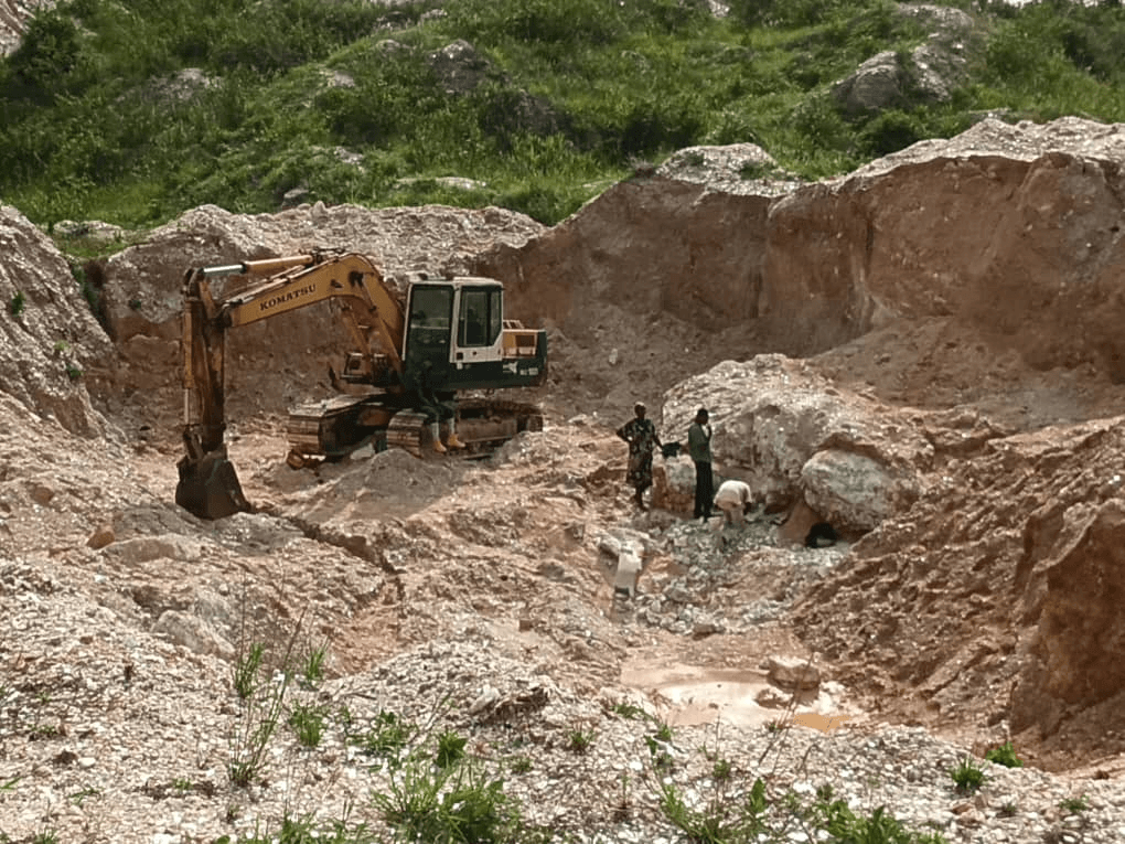 Mining work in progress at the Revelle mine site