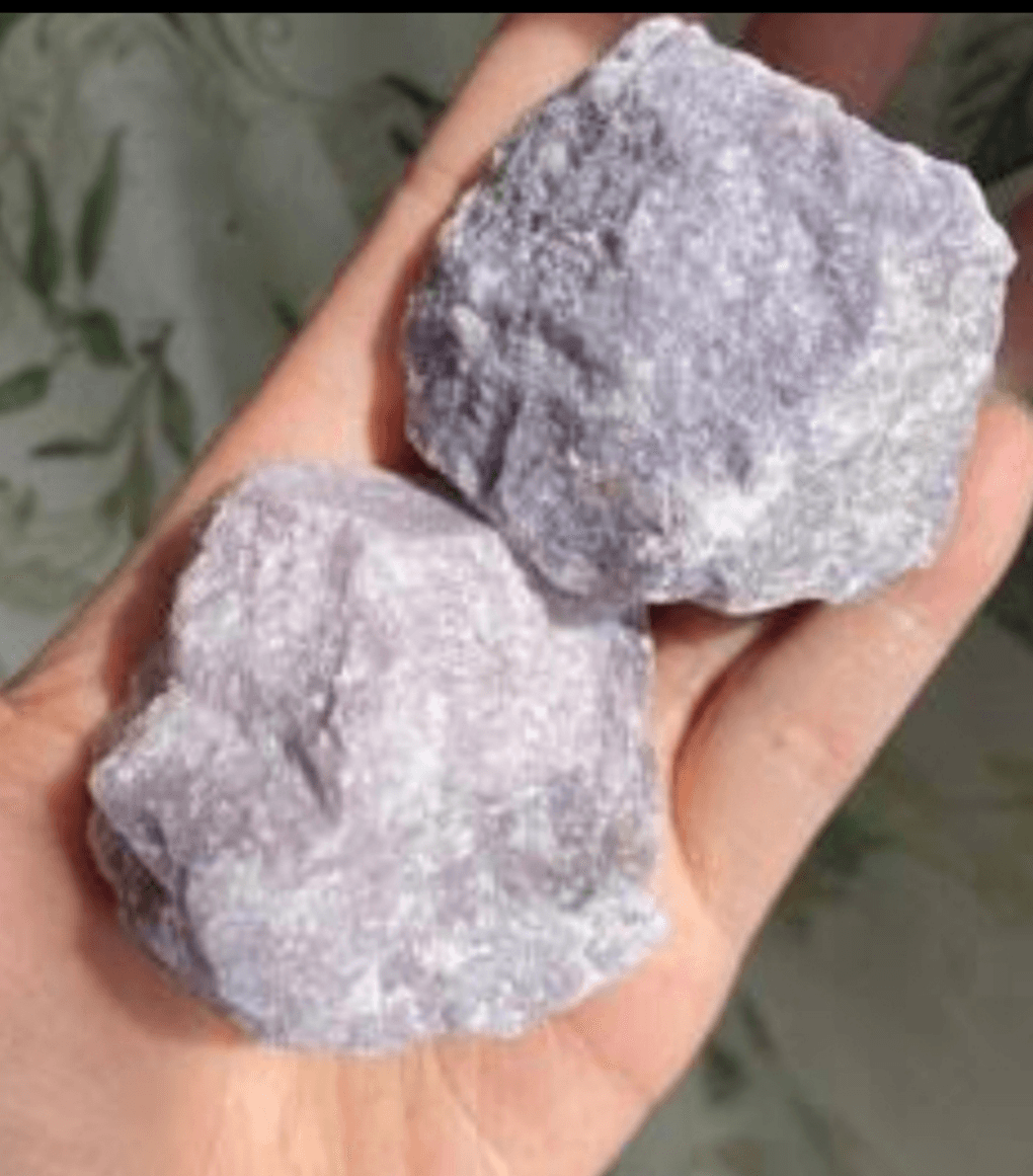 Raw lepidolite mineral ore sample