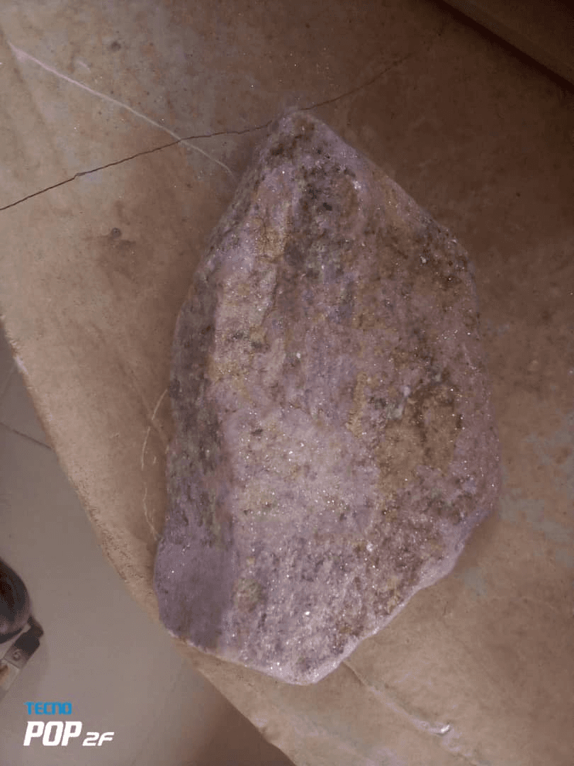 Raw lepidolite mineral ore sample